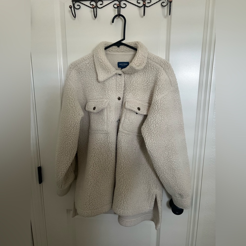 White fluffy coat